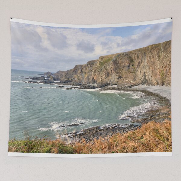 Item preview, Hartland Quay geology seascape designed and sold by hawkie.