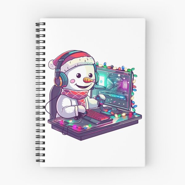 Item preview, "Pro Gamer Snowman Christmas Gaming Setup" designed and sold by AlexLineArt.