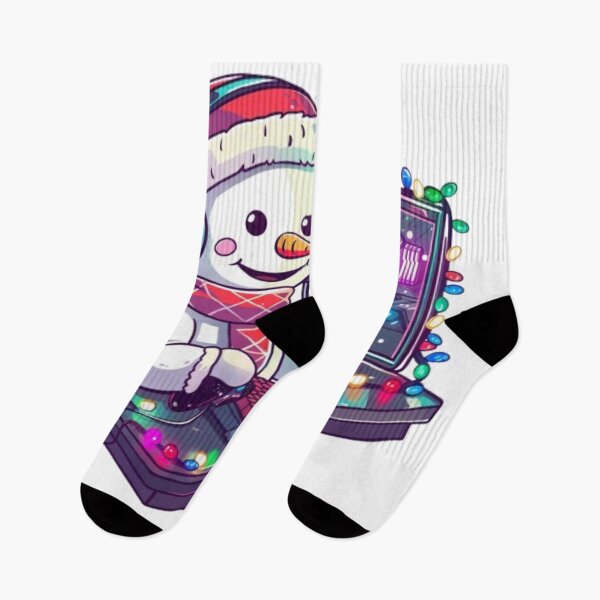 Item preview, "Pro Gamer Snowman Christmas Gaming Setup" designed and sold by AlexLineArt.
