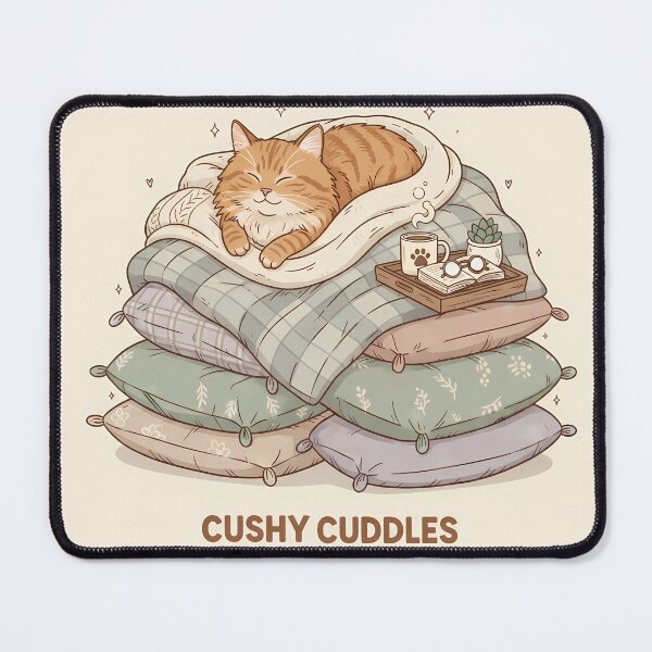 Item preview, Cushy Cuddles Cat Pillow Stack Cozy Art designed and sold by DESIGNPP.