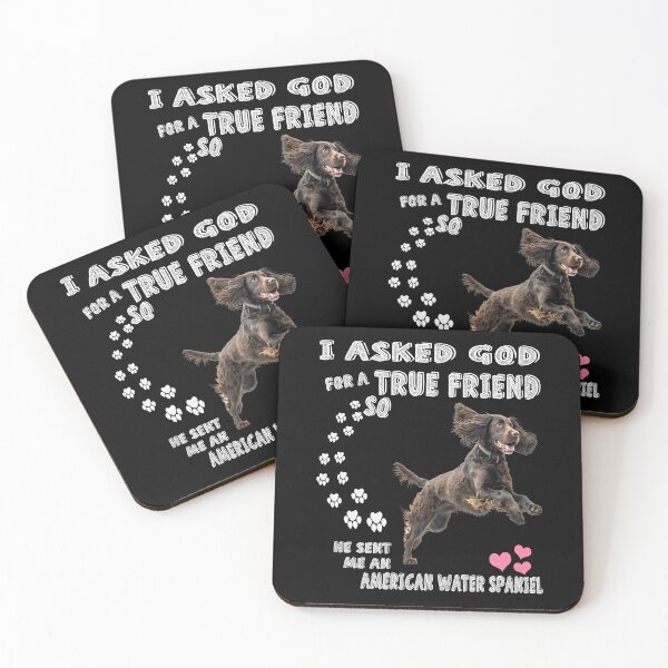 Item preview, American Water Spaniel Dog Mom, AWS Dad Art, Spaniel Lover Quote Print designed and sold by . JustBeUnique ..