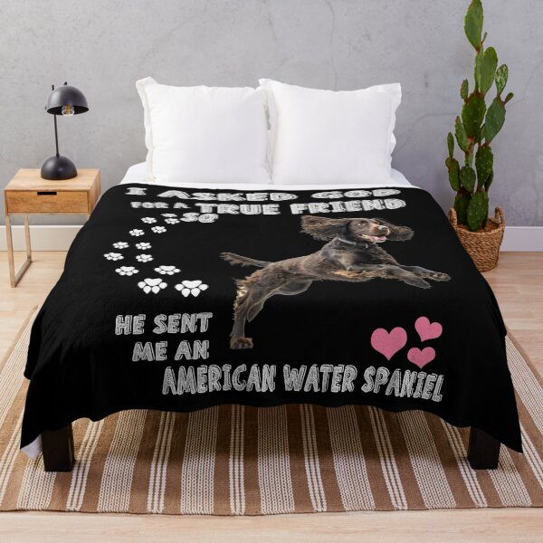 Item preview, American Water Spaniel Dog Mom, AWS Dad Art, Spaniel Lover Quote Print designed and sold by . JustBeUnique ..