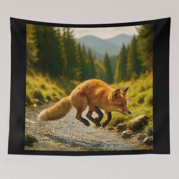 Item preview, A Fox's Leap of Faith designed and sold by ART-POD-PL.
