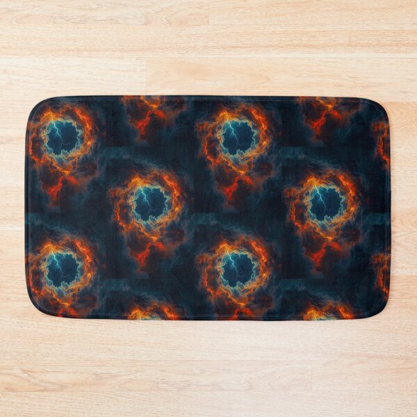 Item preview, Fiery Storm Vortex with Lightning Portal to the Stars – Cinematic Vertical Fantasy Artwork designed and sold by PixelVibe782.