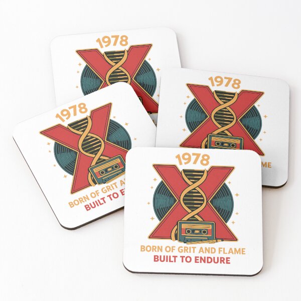 Item preview, Generation X DNA Helix — 1978 Music Motifs — Born of Grit and Flame • Built to Endure Tee designed and sold by Purdiole-art.