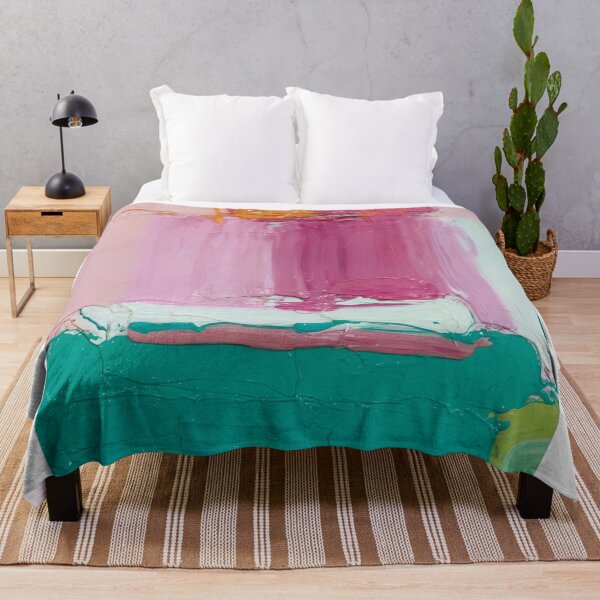 Item preview, Pastel Color Block Abstract Wall Art – Pink Green Canvas Print designed and sold by jazzyfunky.