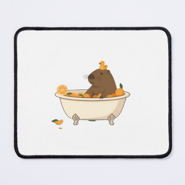 Item preview, Funny Capybara Bathing designed and sold by MemGraphicss.