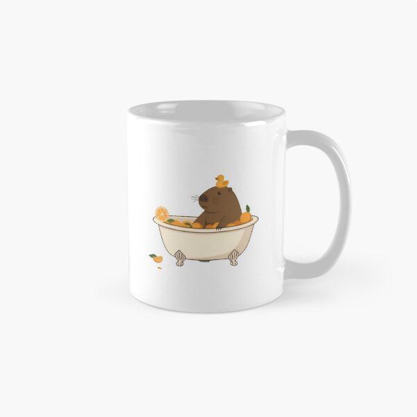 Item preview, Funny Capybara Bathing designed and sold by MemGraphicss.