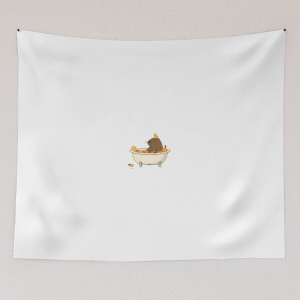 Item preview, Funny Capybara Bathing designed and sold by MemGraphicss.