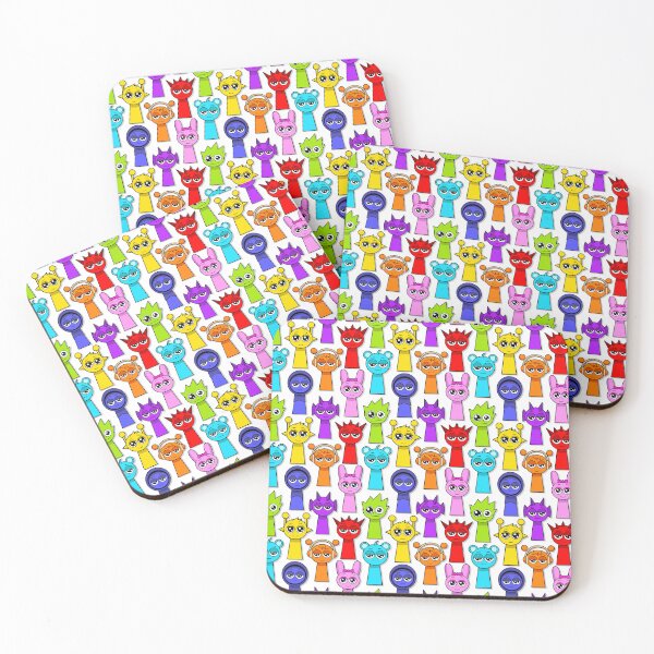 Item preview, Colorful sprunki Characters Pattern  designed and sold by violetteskyart-vioart.