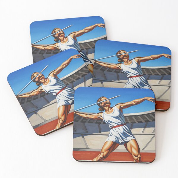 Item preview, L'ATHLÈTE AU JAVELOT (The Javelin Athlete) - Original Art Deco Artwork designed and sold by elektronen.