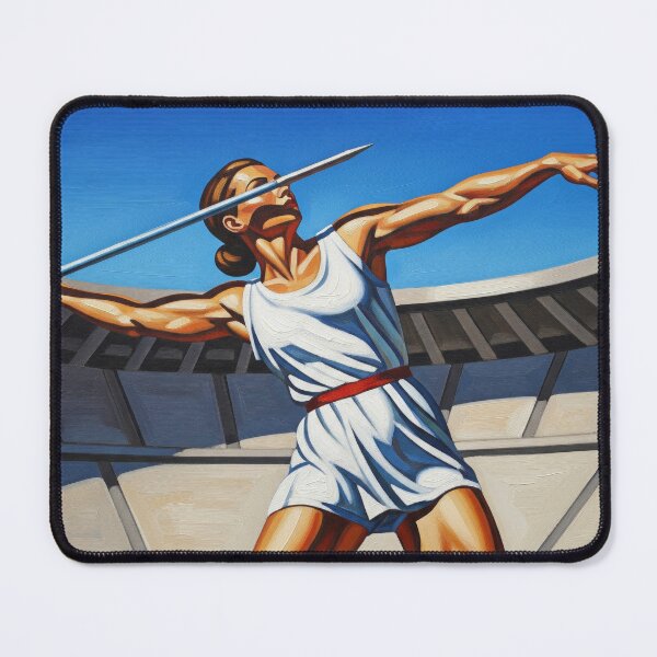 Item preview, L'ATHLÈTE AU JAVELOT (The Javelin Athlete) - Original Art Deco Artwork designed and sold by elektronen.