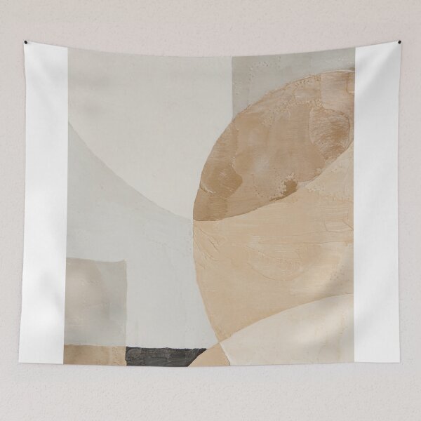 Item preview, Neutral Abstract Wall Art – Beige Minimalist Canvas Print designed and sold by jazzyfunky.