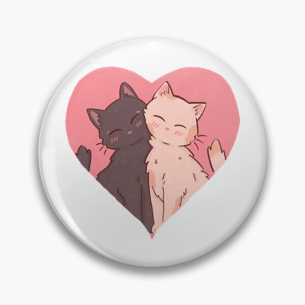 Item preview, Cute Cats in Love Heart Illustration designed and sold by LiseArtisti.