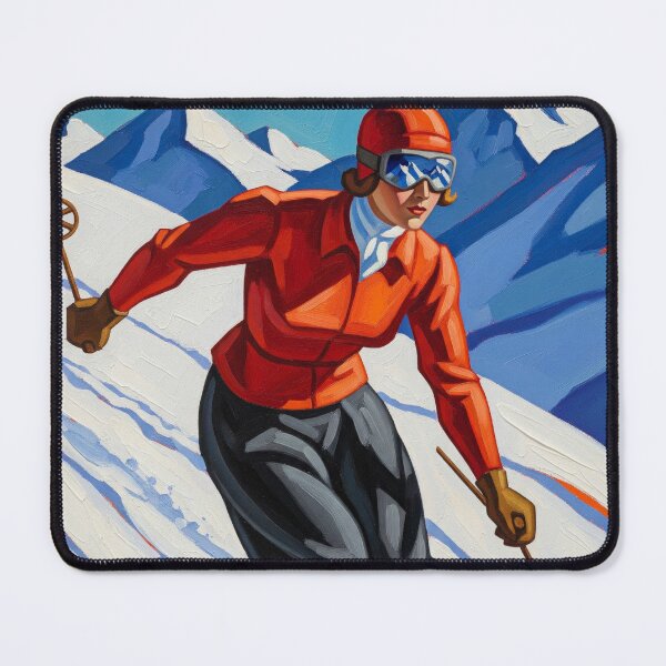 Item preview, LA SKIEUSE (The Skier) - Original Art Deco Artwork designed and sold by elektronen.