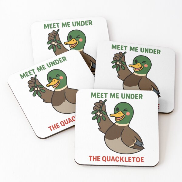 Item preview, Meet Me Under the Quackletoe Funny Christmas Duck designed and sold by TeeTimeTreasure.