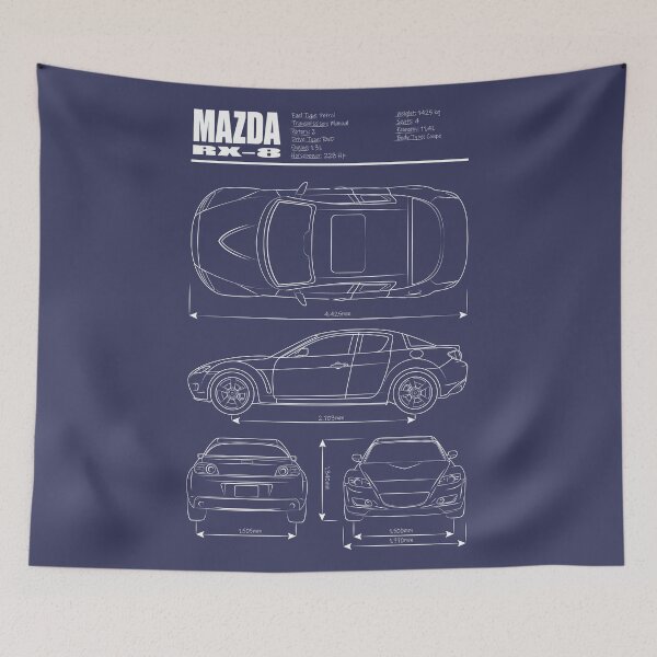 Item preview, RX-8 Blueprint White designed and sold by VonnArt.