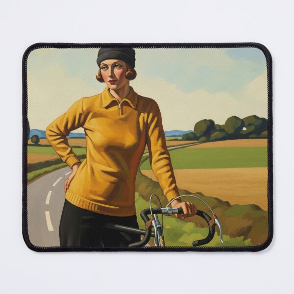 Item preview, LA CYCLISTE (The Cyclist) - Original Art Deco Artwork designed and sold by elektronen.