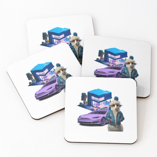 Item preview, Tour A Tesla Car Modern House And Sheep designed and sold by JackieLeeder.