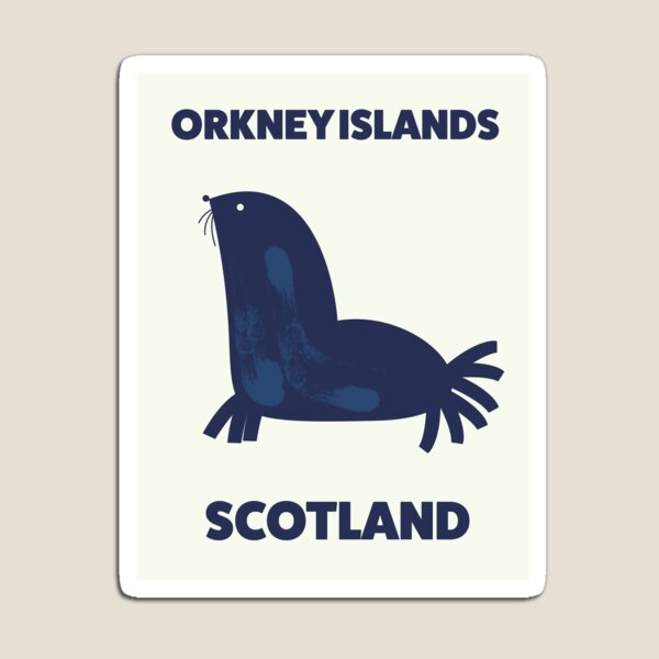 Orkney Islands, Scotland travel poster. Magnet