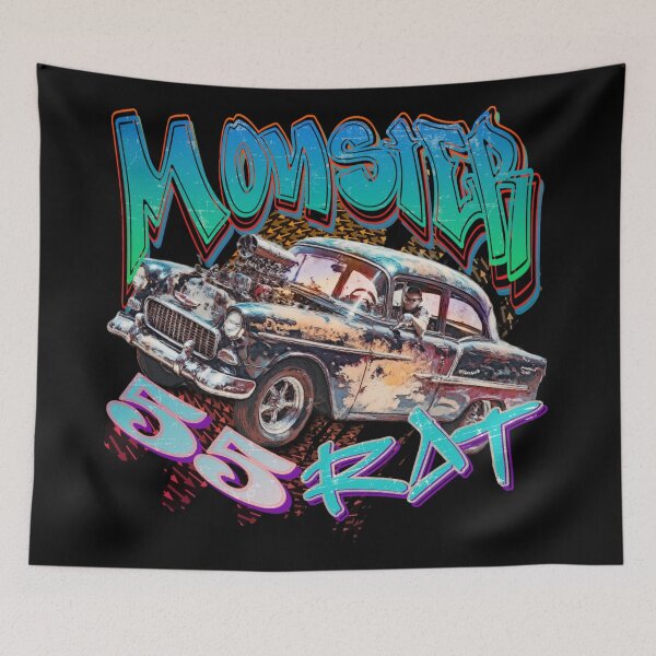 Item preview, Hotrod Muscle Car 55 Chevy Ed Roth Style distressed Ratrod designed and sold by AGED Limited.