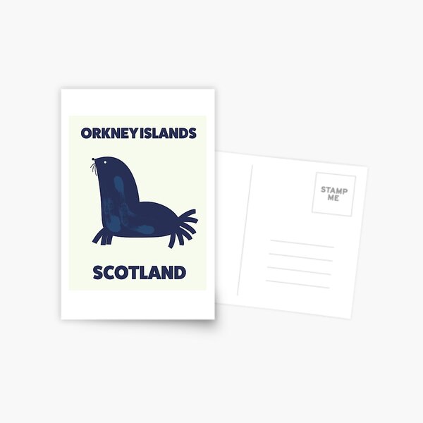 Orkney Islands, Scotland travel poster. Postcard