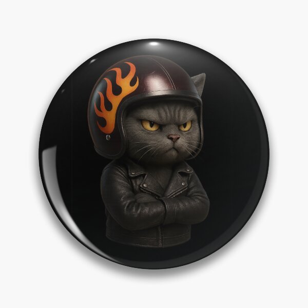 Item preview, biker cat designed and sold by DesignShopAD.