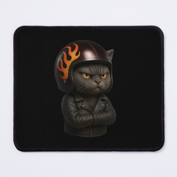 Item preview, biker cat designed and sold by DesignShopAD.