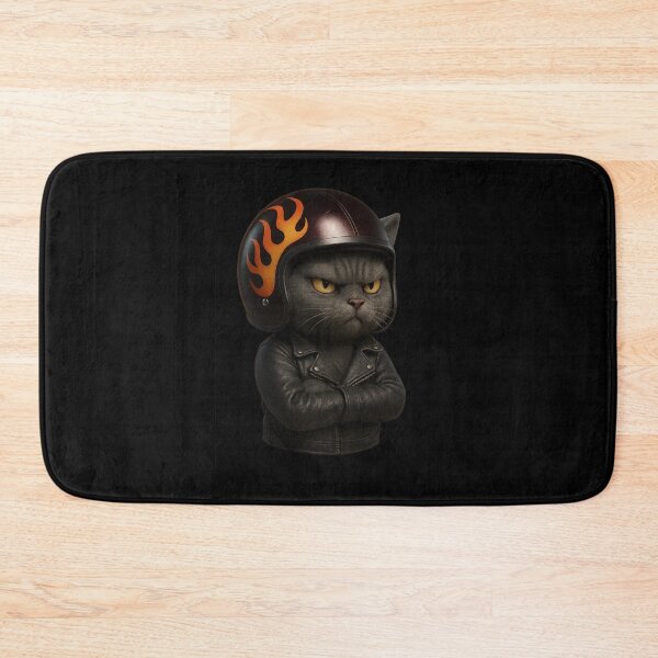 Item preview, biker cat designed and sold by DesignShopAD.