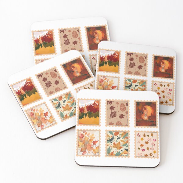 Item preview, Autumn (Fall) Forest Stamps with Leaves and Woodland Creatures designed and sold by Noble-Piece.