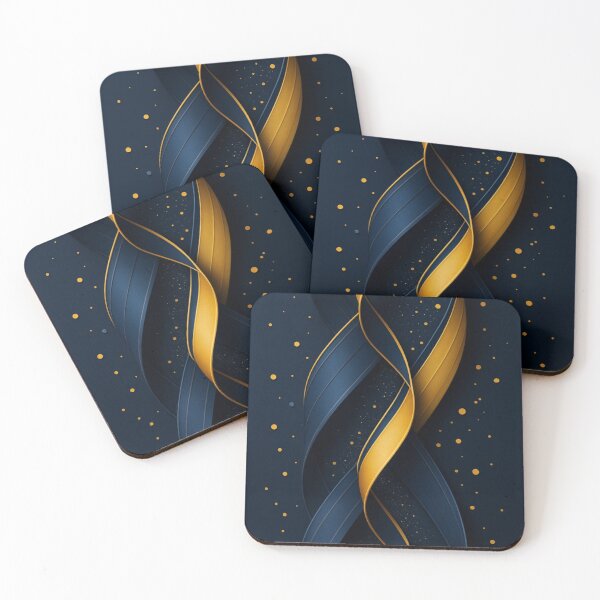 Item preview, Golden Navy Ribbon Twist – Abstract Elegant Design designed and sold by Bellassi.