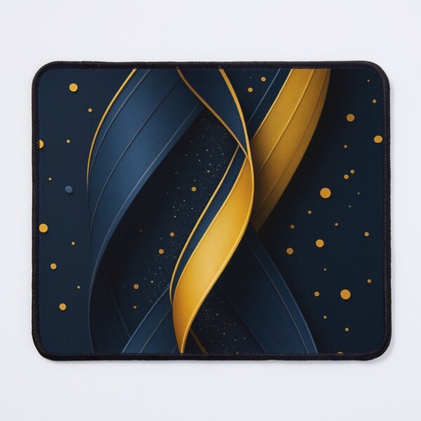 Item preview, Golden Navy Ribbon Twist – Abstract Elegant Design designed and sold by Bellassi.