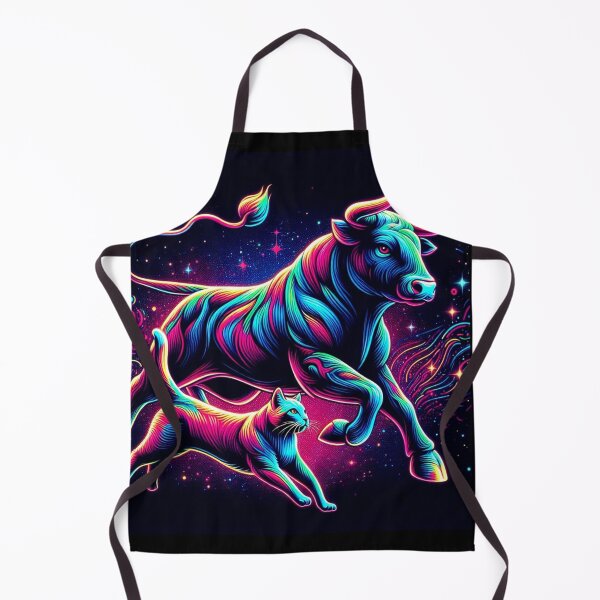 Item preview, Bull and cat running designed and sold by Dogandesighn.