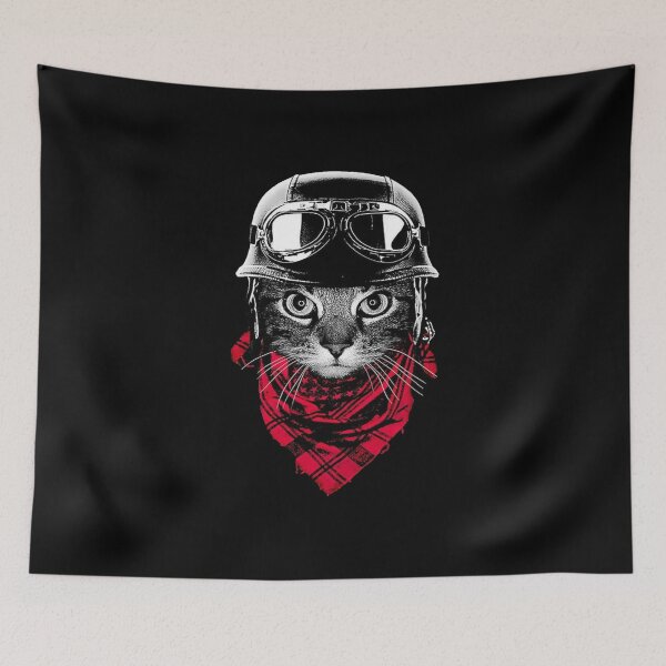 Item preview, biker cat designed and sold by DesignShopAD.