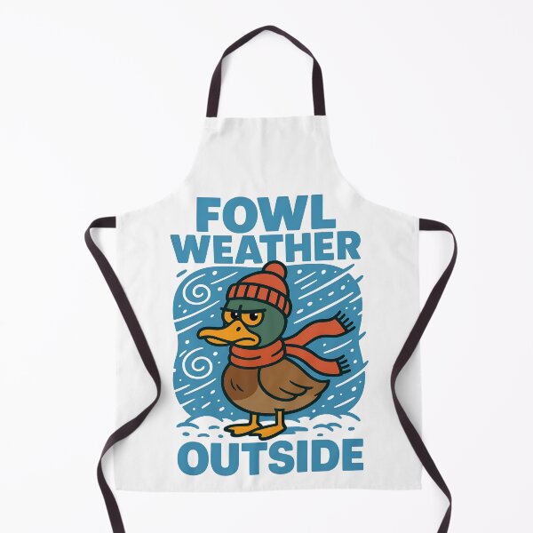 Item preview, Fowl Weather Outside Funny Winter Duck Pun designed and sold by TeeTimeTreasure.