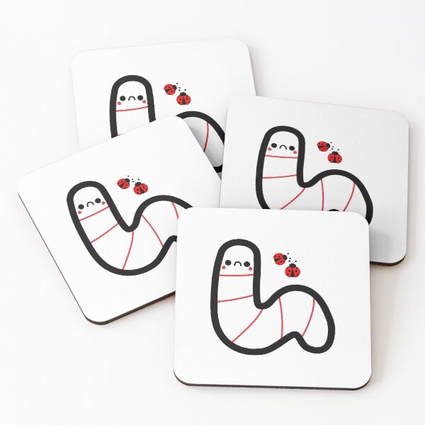 Item preview, Cute Worm and Ladybug Illustration designed and sold by TigerClawCo.