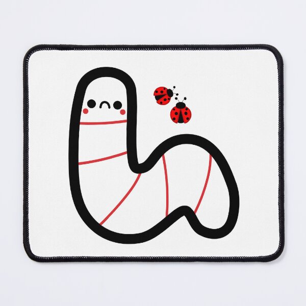 Item preview, Cute Worm and Ladybug Illustration designed and sold by TigerClawCo.