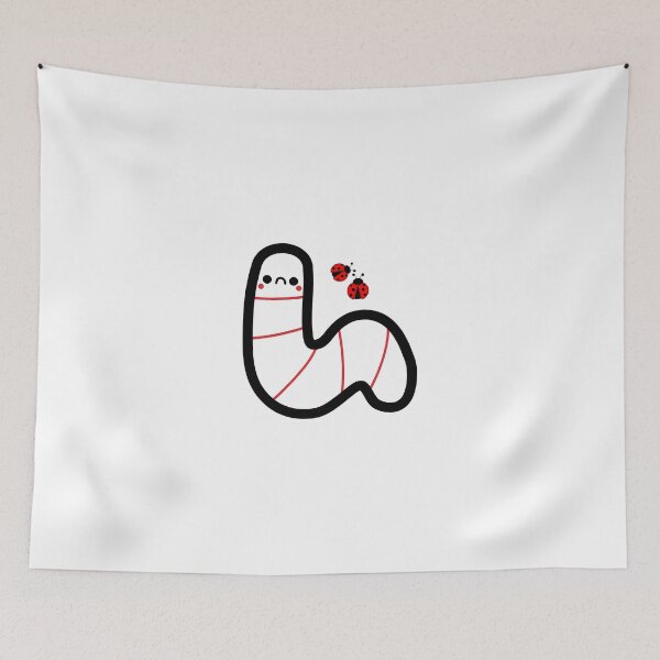 Item preview, Cute Worm and Ladybug Illustration designed and sold by TigerClawCo.