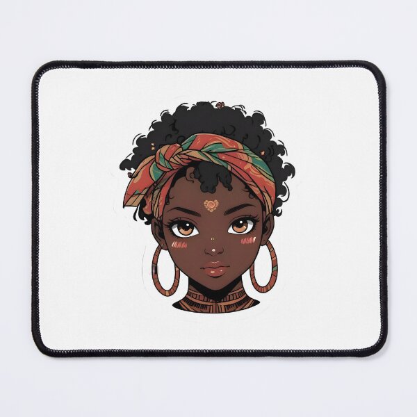 Item preview, African Girl in Traditional Headscarf – Cultural Art Illustration designed and sold by OsasChild.