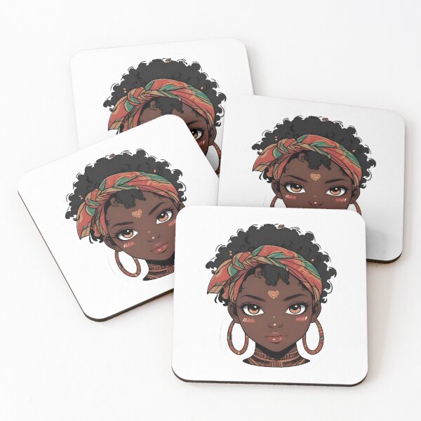 Item preview, African Girl in Traditional Headscarf – Cultural Art Illustration designed and sold by OsasChild.