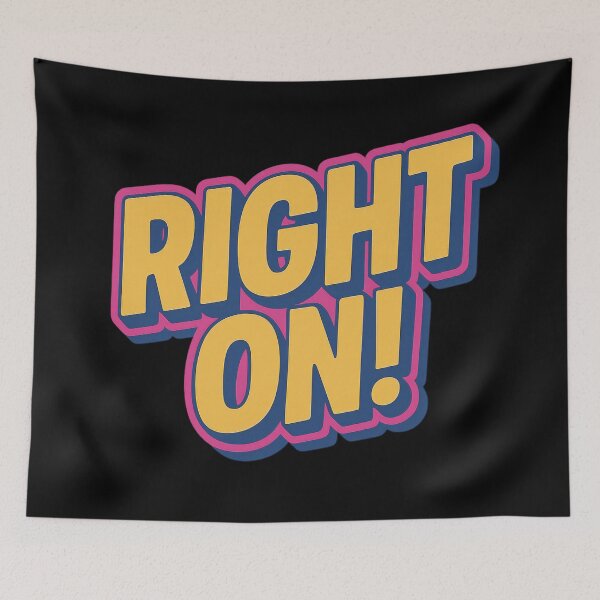 Item preview, Right On Retro Pop Typography Bold Positive designed and sold by ArtComixHaven.