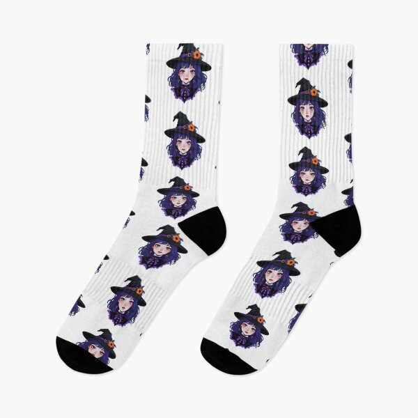 Item preview, Anime Witch in Purple – Magical Kawaii Halloween Art designed and sold by OsasChild.