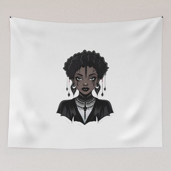Item preview, Gothic Vampire Aesthetic – Black Woman in Dark Grunge Halloween Fashion designed and sold by OsasChild.