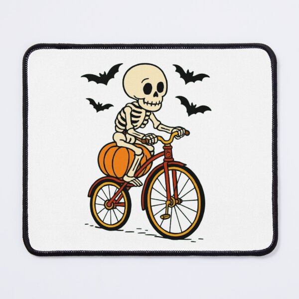 Item preview, Skeleton with pumpkin on a bicycle designed and sold by point-of-sale.