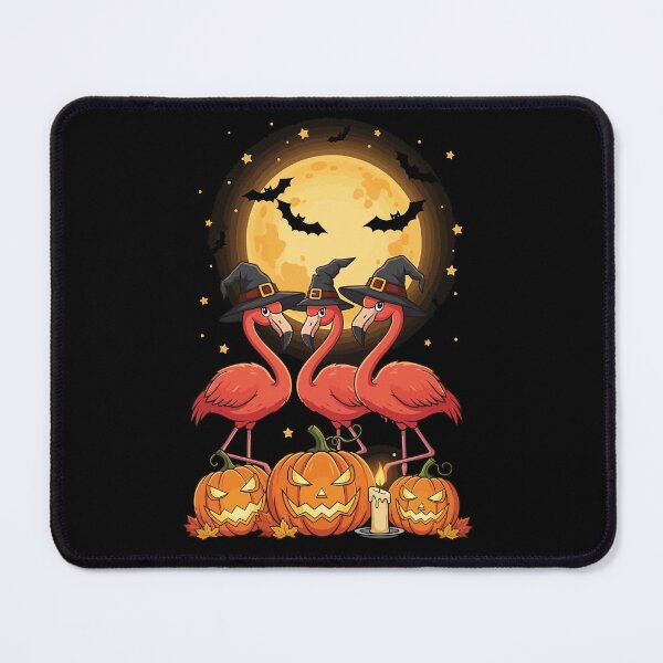 Item preview, Witch Flamingos – Halloween Moon Gathering designed and sold by CobwebCritters.