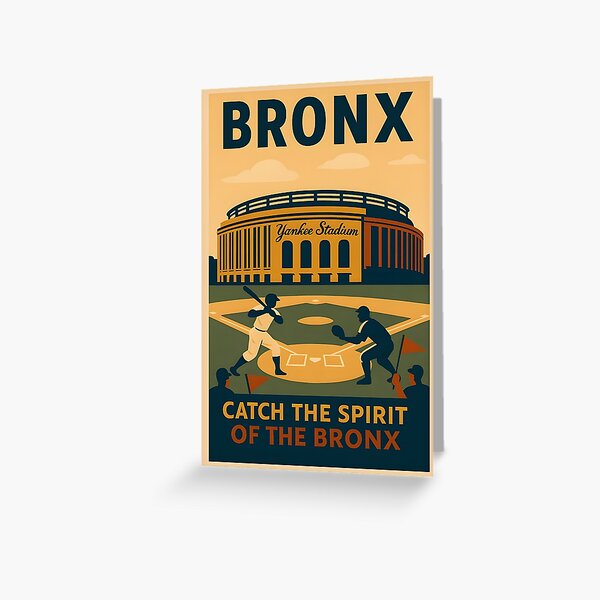 Yankee Stadium Bronx Poster – Catch the Spirit of Baseball Greeting Card