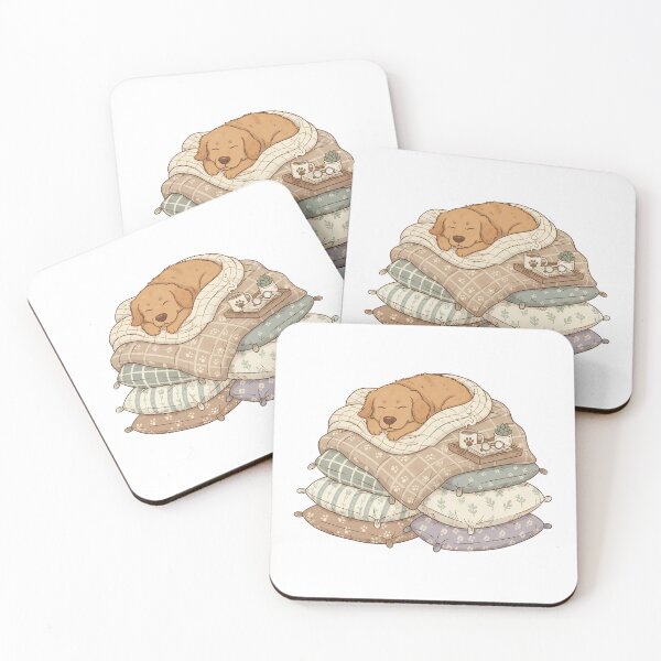 Item preview, Golden Retriever Pillow Nest Sleeping Dog Art designed and sold by DESIGNPP.