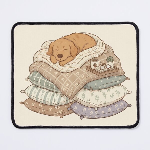 Item preview, Golden Retriever Pillow Nest Sleeping Dog Art designed and sold by DESIGNPP.