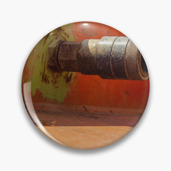 Item preview, Close-Up View of Rusty Machinery with Metal Pipe and Orange Surface designed and sold by Nmallia.