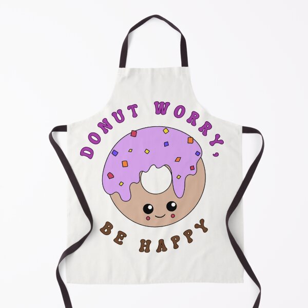 Item preview, Cute Donut Pun – Donut Worry Be Happy Funny Kawaii T-Shirt designed and sold by Dokak Shop.